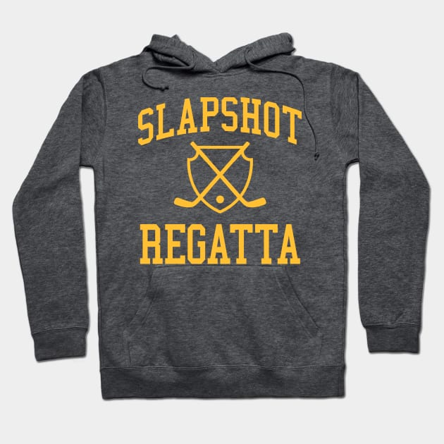 Slapshot Regatta Hockey Game Basement Comedy Hoodie by PodDesignShop